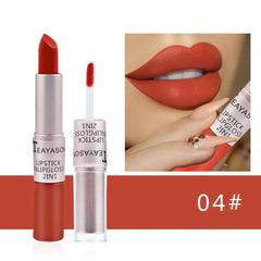 Teayason Matte Velvet Texture Smooth Long Lasting Color Does Not Fade No Lip Lines Waterproof Nonstick Cup Lipstick.