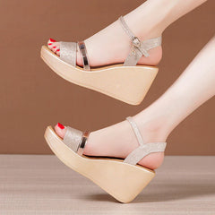 Wedge Heel High Heel Sandals Ladies Platform Sandals