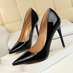 Fashion Metal heel Low-cut upper Pointed-toe Pumps Thin High heels Women's shoes