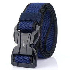 Fashion Elastic Men Belt Casual Canvas Belt Tactical Alloy Magnetic Buckle Male Strap Luxury Designer Belts For Jeans Pants New