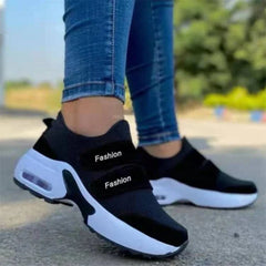 Basket Platform Sneakers Fashion Sports Shoes Women's Velcro Wedge Running Shoes
