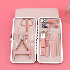 Rose Gold Stainless Steel Nail Suit Manicure Cosmetology Tool