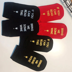 Unisex English Letter Socks IF YOU CAN READ THIS Hot Stamping Socks Combed Cotton Socks