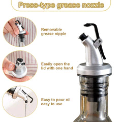 1pc Oil Bottle Sprayer Wine Pourer Sauce Boat Nozzle Liquor Oil Dispenser ASB Lock Leak-Proof Plug Bottle Stopper Kitchen Tool