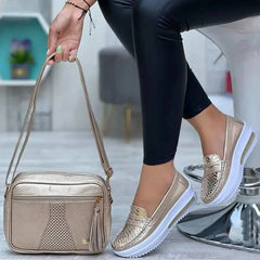 Casual Shoes Plus Size Cracked Colorful Single Shoes Loafers Fashion Women's Shoes