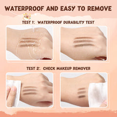 Eyebrow Pencil With Brush Ultra Fine Waterproof Eyebrows Brown Color Brow Pen Eyes Make Up 1.5mm