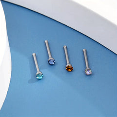 316L stainless steel mixed color zircon nose stud 40-piece set piercing jewelry