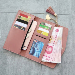 Long Clutch bag Bag heart-shaped Pendant Multi-function female women wallet