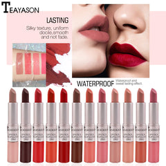 Teayason Matte Velvet Texture Smooth Long Lasting Color Does Not Fade No Lip Lines Waterproof Nonstick Cup Lipstick.