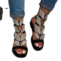 Plus Size Women's Rhinestone Sandals