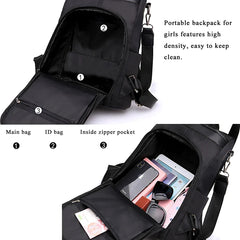New Women's Portable Anti-theft Travel Backpack Casual Nylon Waterproof Bagpack Lager Capacity Shoulder Bag