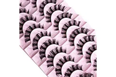 CNMTCCO False Eyelashes 10 Pairs Russian Strip Lashes Natural py D Curly Faux Mink Lashes Thick Short Soft Eyes Las