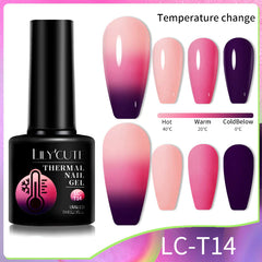 Thermal Gel Nail Polish, Color Changing Effect, Gel Varnishes, Manicure, Long Lasting, Nails Art, UV Gel, Resin, Net weight, 20g, Number of Pieces, One Unit, Quantity, 1 bottle, Gel Polish, Volume, 8 ml