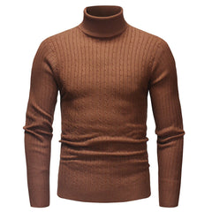 Men's Non-Iron Jacquard Pullover with High Collar