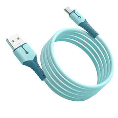 Liquid silicone data cable with light for Apple Android TYPE-C Huawei mobile phone.
