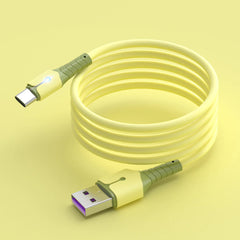 Liquid silicone data cable with light for Apple Android TYPE-C Huawei mobile phone.