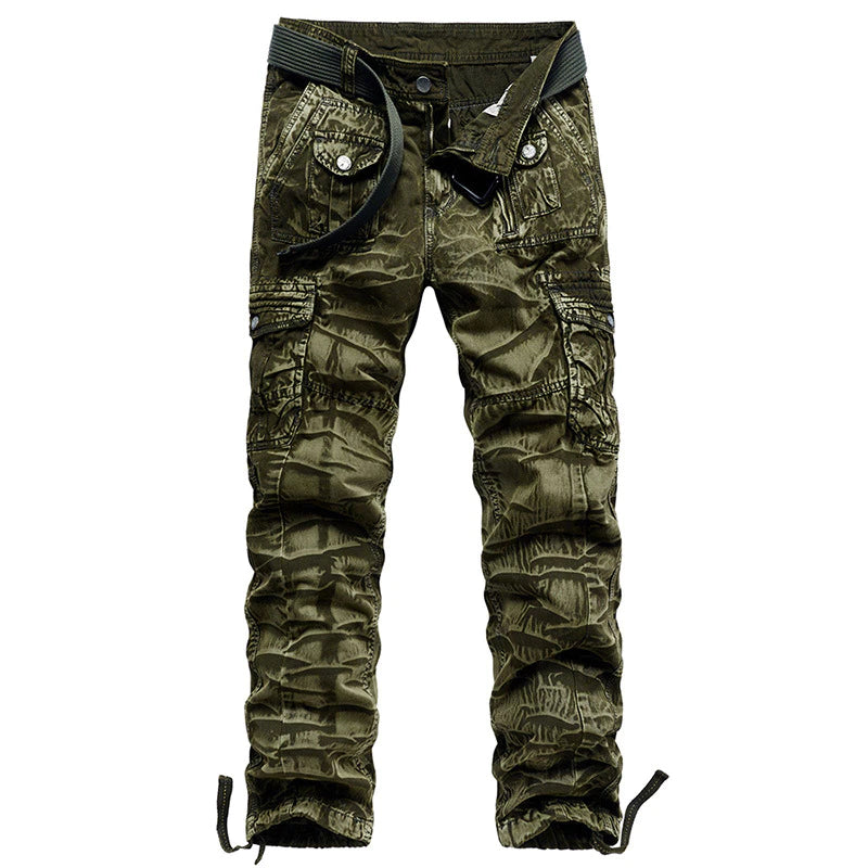 High Quality Men's Cargo Pant Multi Pocket Oversized Casual Pants Pure Cotton Streetwear Camo Cargo Pants Men Clothing Trousers