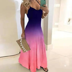 Fashion Slim Plus Size Maxi Dress Ink Dress