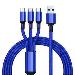 3 In 1 USB Cable Type C To Micro USB C Mobile Phone Multiple Usb Charging Cord For iPhone 13 Pro Max Xiaomi Mi 12 Oneplus Redmi