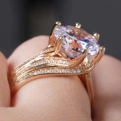 Lussuoso anello con diamante classico nuovo arrivato con diamante pieno 
