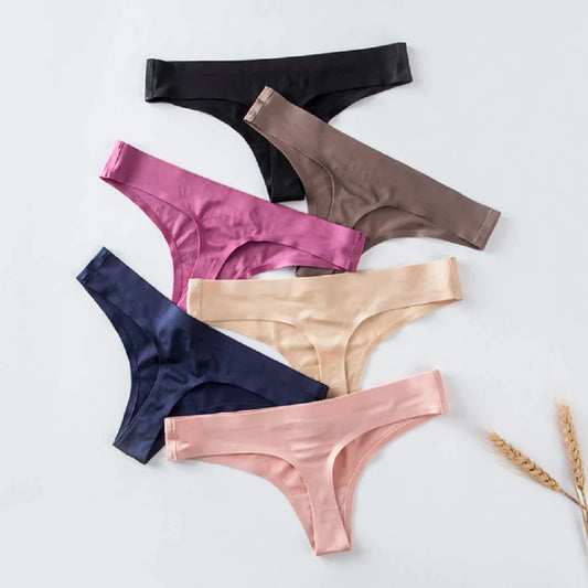 G-Strings Woman Thong Ice Silk Low Waist Seamless Panties For Women Girl Underwears Female Brazilian Panties