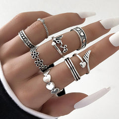 Matching rings set for women anillo bagues bohemian jewelry teen girls sieraden accesorios mujer fashion bijoux lgbt gift
