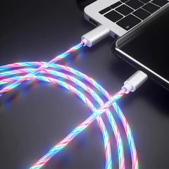 Fast Charging Glowing LED Light Cable for Samsung, Xiaomi, iPhone
