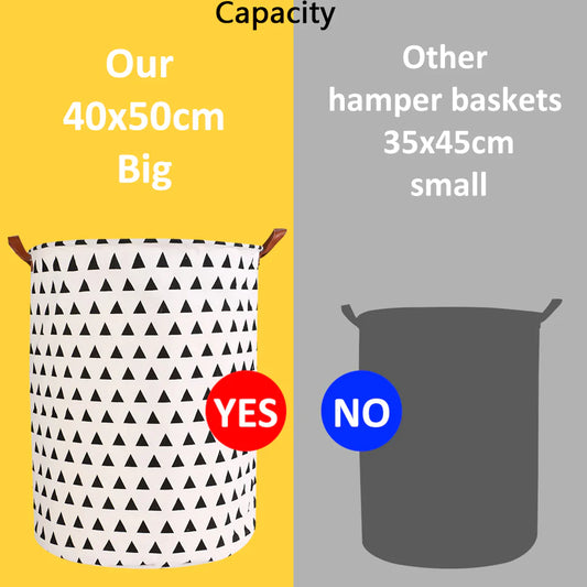 1PC Folding Laundry Basket Round Storage Bin Bag Large Hamper Collapsible Clothes Toy Basket Bucket Organizer Large Capacity