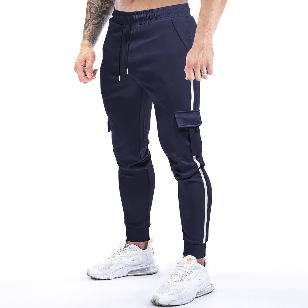 Men Sports Fashion Pocket Leisure Time Casual Pants Plus Size