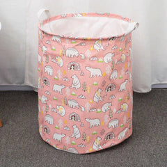 1PC Folding Laundry Basket Round Storage Bin Bag Large Hamper Collapsible Clothes Toy Basket Bucket Organizer Large Capacity