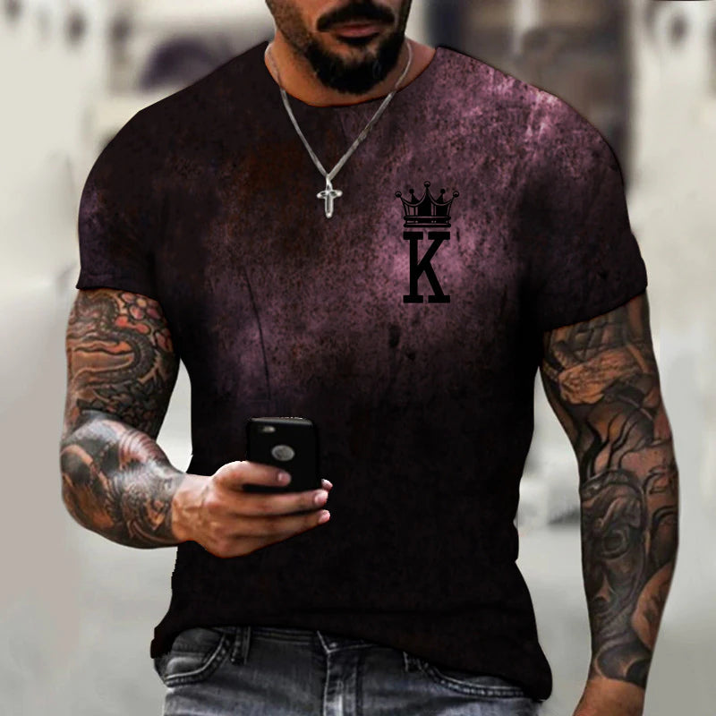 Men's Plain Fabric O-Neck Short Sleeves T-Shirt