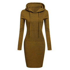 Women's Long-sleeved Hooded Hoodie with Pockets