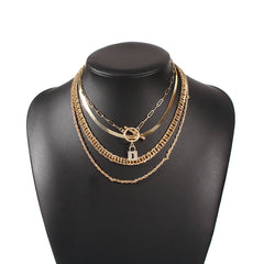 Women's Bohemian Gold Snake Bone Chain Necklace