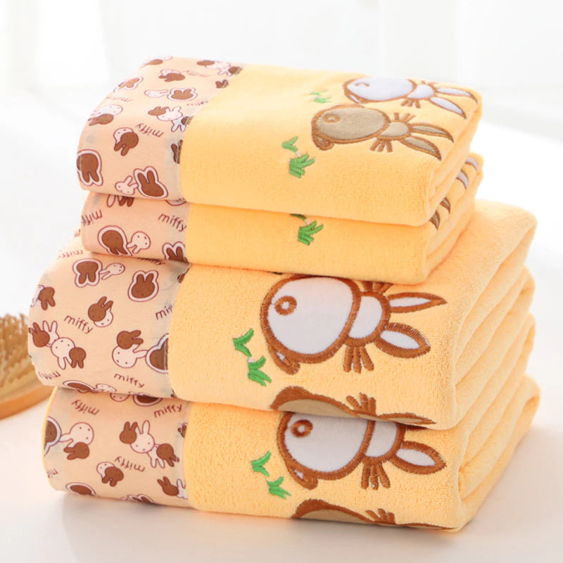 Polyester Brocade Fiber Dryer Towel Thickened Patchwork Embroidery