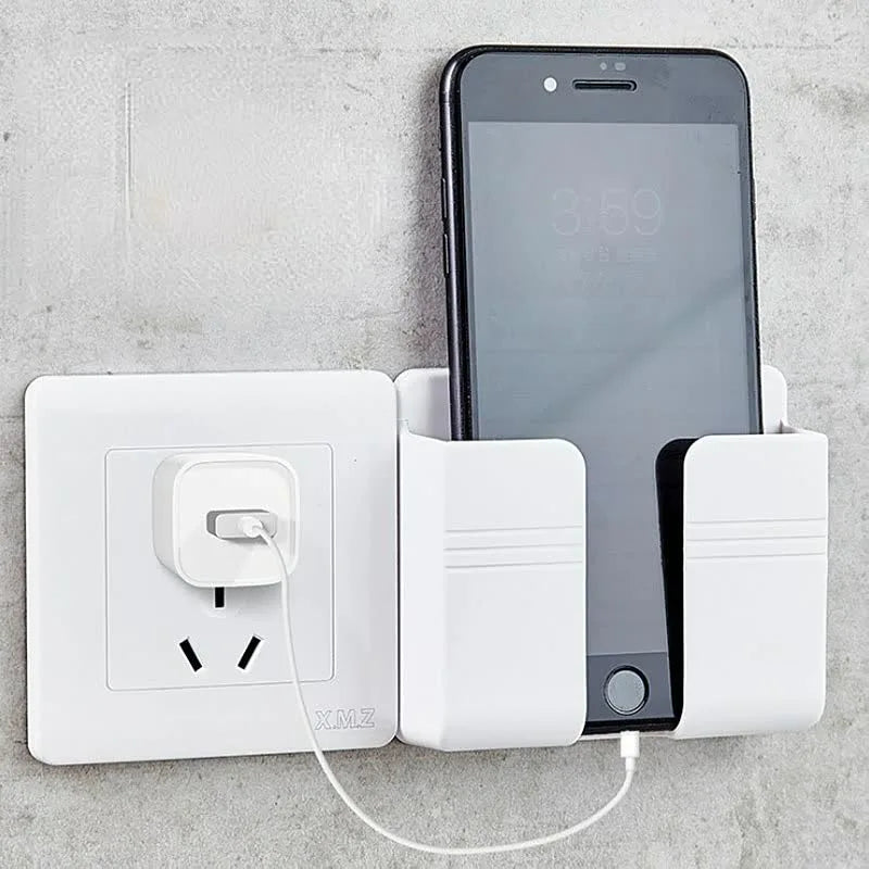 Home Decoration Wall Holder Phone Charging Holder Socket Charger Storage Box Mobile Phone Holder Universal Stand