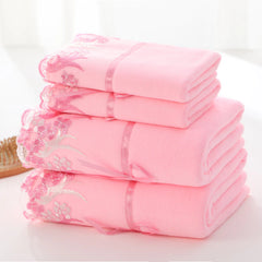 Polyester Brocade Fiber Dryer Towel Thickened Patchwork Embroidery