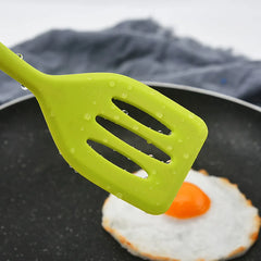 1 Piece Silicone Slotted Turner Kitchen Cooking Tool Non-stick Spatula Pancake Fried Spatula Silicone Cookware