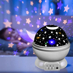 Galaxy Starry Sky Projector Lamp Auto Rotatable Star Night Light USB/ battery Power Bedroom Ceiling Projection Lamp Remote Control
