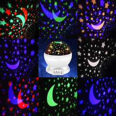 Galaxy Starry Sky Projector Lamp Auto Rotatable Star Night Light USB/ battery Power Bedroom Ceiling Projection Lamp Remote Control