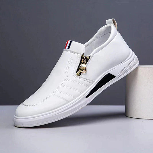 2024 Fashion Business Men's Casual Shoes British Men's Shoes Trendy All-Match Soft Leather Shoes