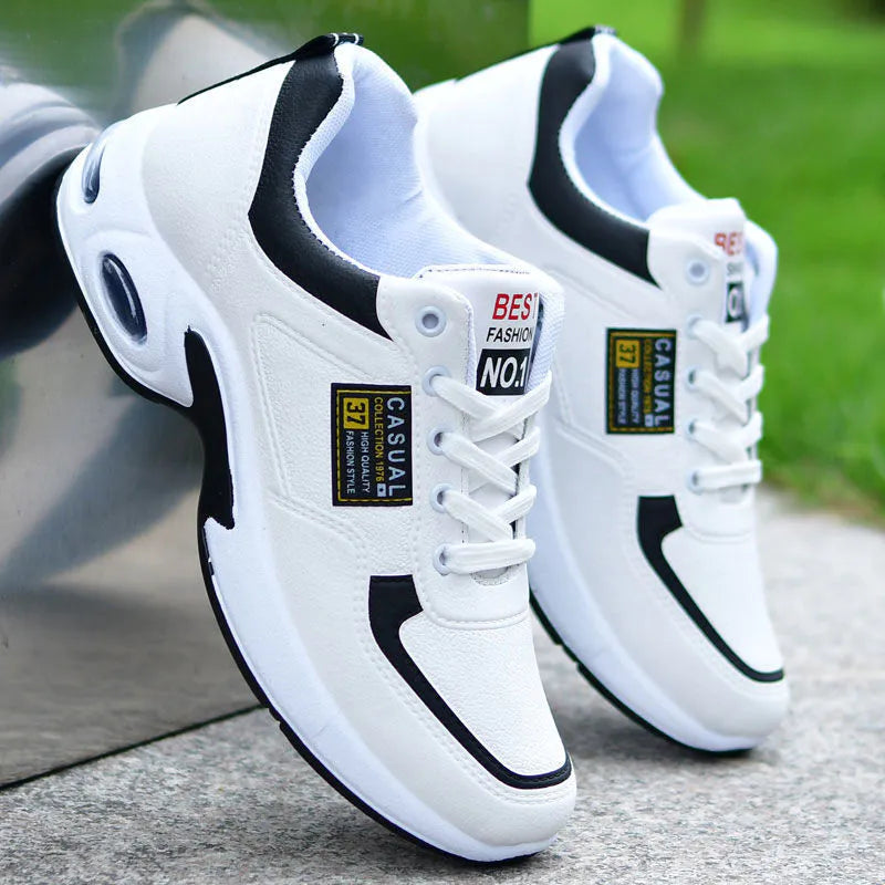 Men's Casual Leather Waterproof Sports Shoes