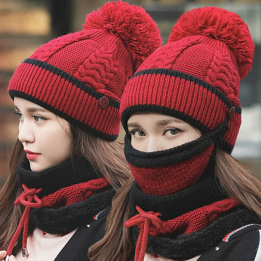 Women's Winter Weather Warm Wool Cap Hat
