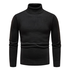 Solid Color Turtleneck Sweater Casual Knitted Bottoming Men's Pullover