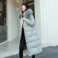 Long Large Collar Thickened Loose Large Size Coat Cotton Coat