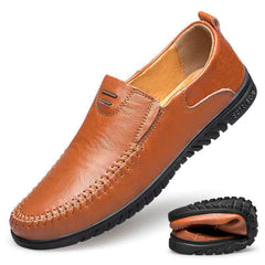Men's Genuine Leather Slip On Loafers