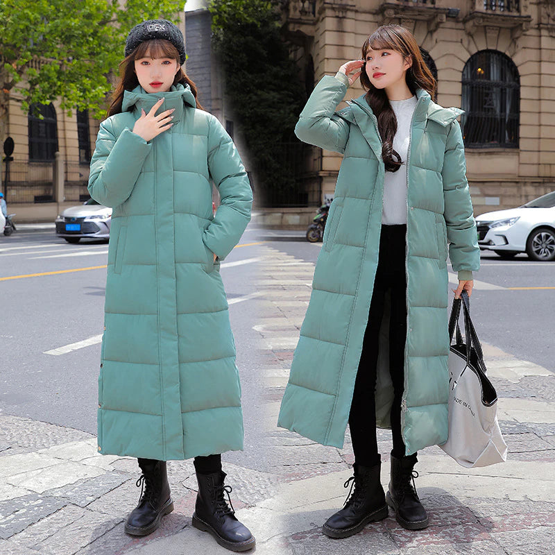 Women's Polyester Thick Hooded Jacket