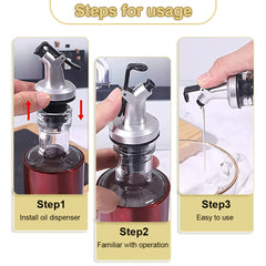 1pc Oil Bottle Sprayer Wine Pourer Sauce Boat Nozzle Liquor Oil Dispenser ASB Lock Leak-Proof Plug Bottle Stopper Kitchen Tool