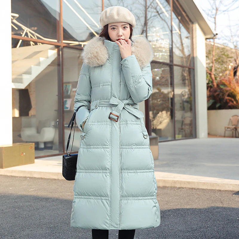 Long Large Collar Thickened Loose Large Size Coat Cotton Coat
