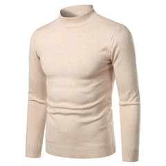Men's Casual Fit Turtleneck Ribbed Knitted Pullover Sweater Thermal Warm Basic Tops