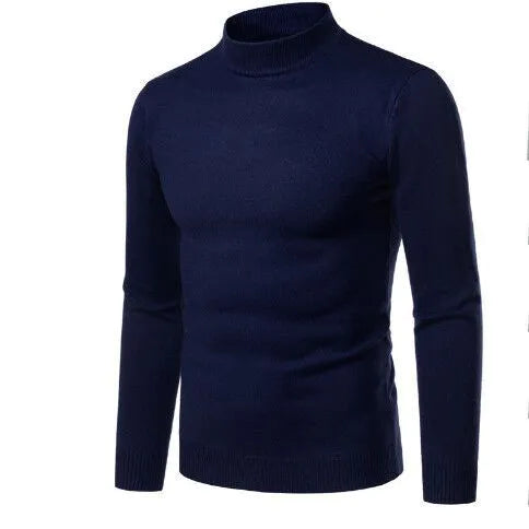 Men's Casual Fit Turtleneck Ribbed Knitted Pullover Sweater Thermal Warm Basic Tops